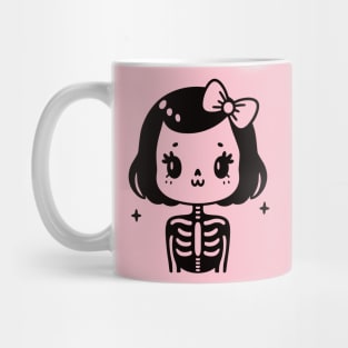 Cute Girl Skeleton With a Bow | Halloween Kawaii Cute Design for Girls Mug